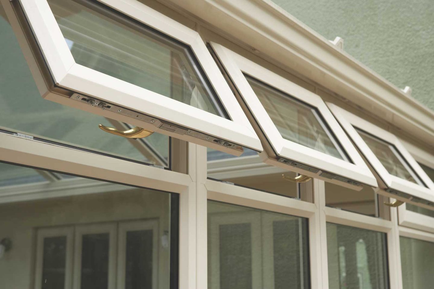 white upvc casement window