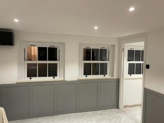Interior of Basildon home with sliding sash windows
